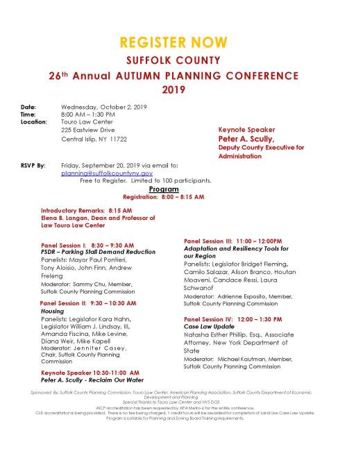 2019 Planning Conference Flyer